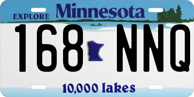 MN license plate 168NNQ