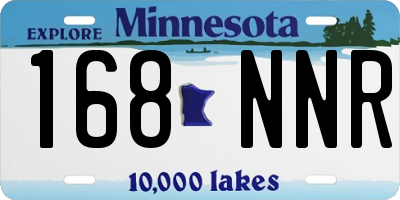 MN license plate 168NNR