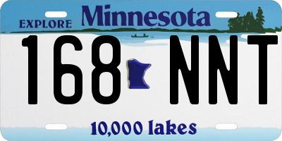 MN license plate 168NNT