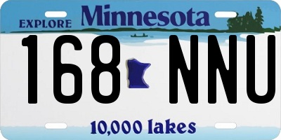 MN license plate 168NNU