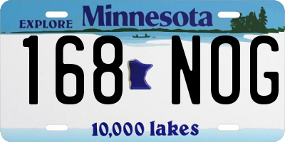 MN license plate 168NOG