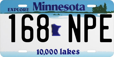 MN license plate 168NPE