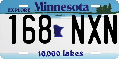 MN license plate 168NXN