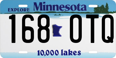 MN license plate 168OTQ