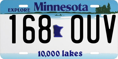 MN license plate 168OUV