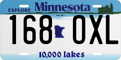 MN license plate 168OXL
