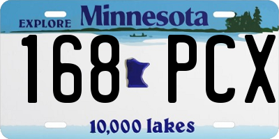 MN license plate 168PCX