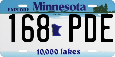 MN license plate 168PDE