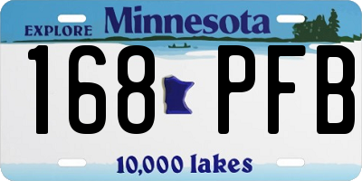 MN license plate 168PFB