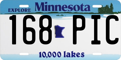 MN license plate 168PIC