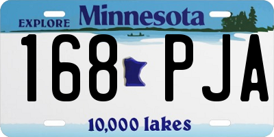 MN license plate 168PJA
