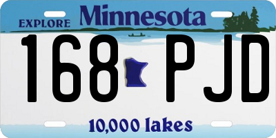 MN license plate 168PJD