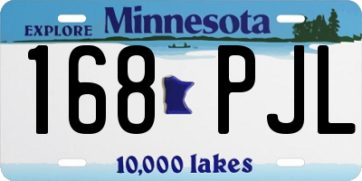 MN license plate 168PJL