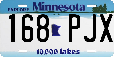 MN license plate 168PJX