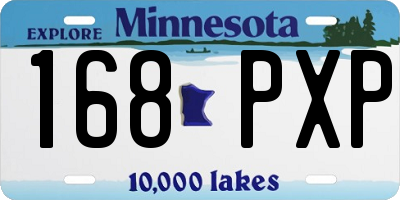 MN license plate 168PXP