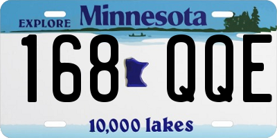 MN license plate 168QQE