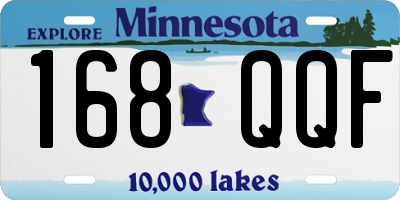MN license plate 168QQF