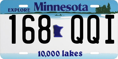 MN license plate 168QQI