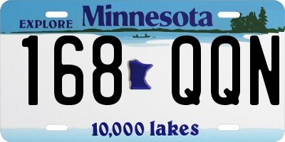 MN license plate 168QQN