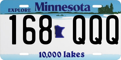 MN license plate 168QQQ