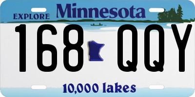 MN license plate 168QQY