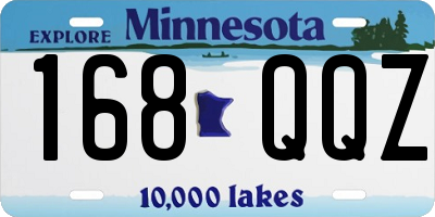 MN license plate 168QQZ