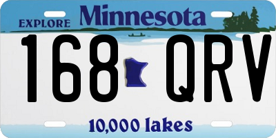MN license plate 168QRV