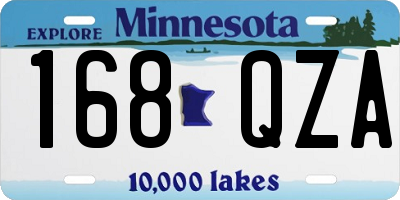 MN license plate 168QZA