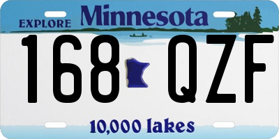 MN license plate 168QZF
