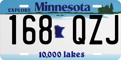 MN license plate 168QZJ