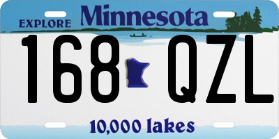 MN license plate 168QZL