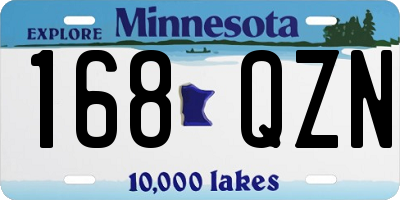 MN license plate 168QZN