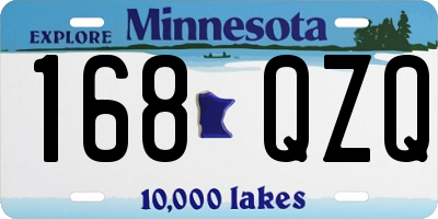MN license plate 168QZQ