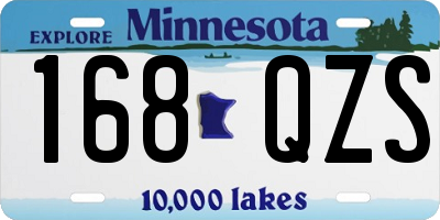MN license plate 168QZS