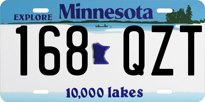 MN license plate 168QZT