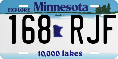 MN license plate 168RJF