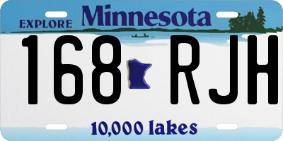 MN license plate 168RJH