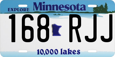 MN license plate 168RJJ