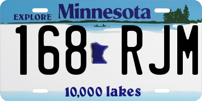 MN license plate 168RJM