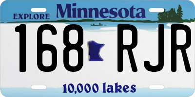 MN license plate 168RJR