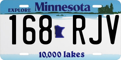 MN license plate 168RJV