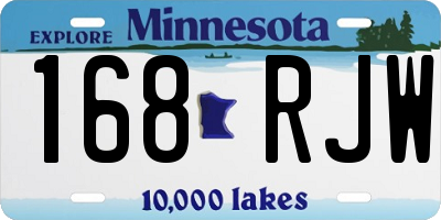 MN license plate 168RJW