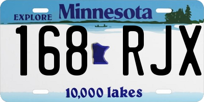 MN license plate 168RJX