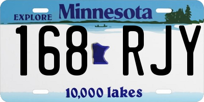 MN license plate 168RJY