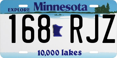 MN license plate 168RJZ