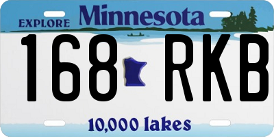 MN license plate 168RKB