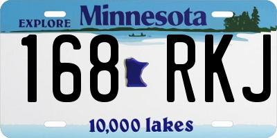 MN license plate 168RKJ