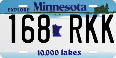 MN license plate 168RKK