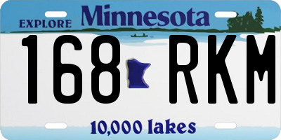 MN license plate 168RKM