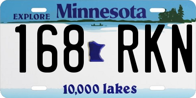MN license plate 168RKN